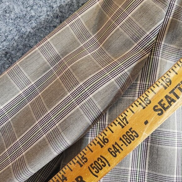 Vintage  I.e Adult Women Business Blazer Jacket Brown Striped Size 8 - Picture 12 of 12